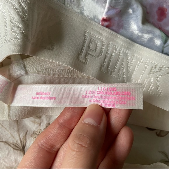 VS PINK Velvet Bralette + Panty Set - Picture 3 of 5